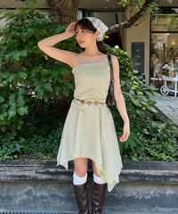 チェックキャミワンピ