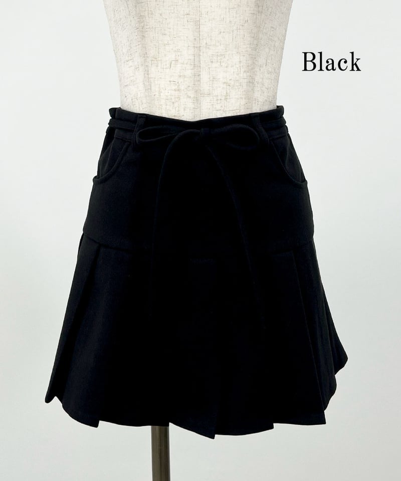 WEB限定】リボンベルトプリーツミニスカート | 韓国ファッション 高速