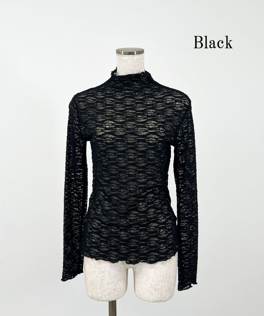 レースハイネックトップス | 韓国ファッション 高速ターミナル