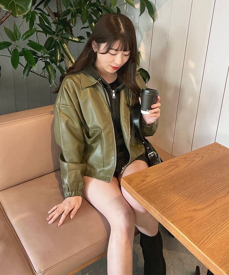 【WEB限定】ビッグシルエットライダースジャケット