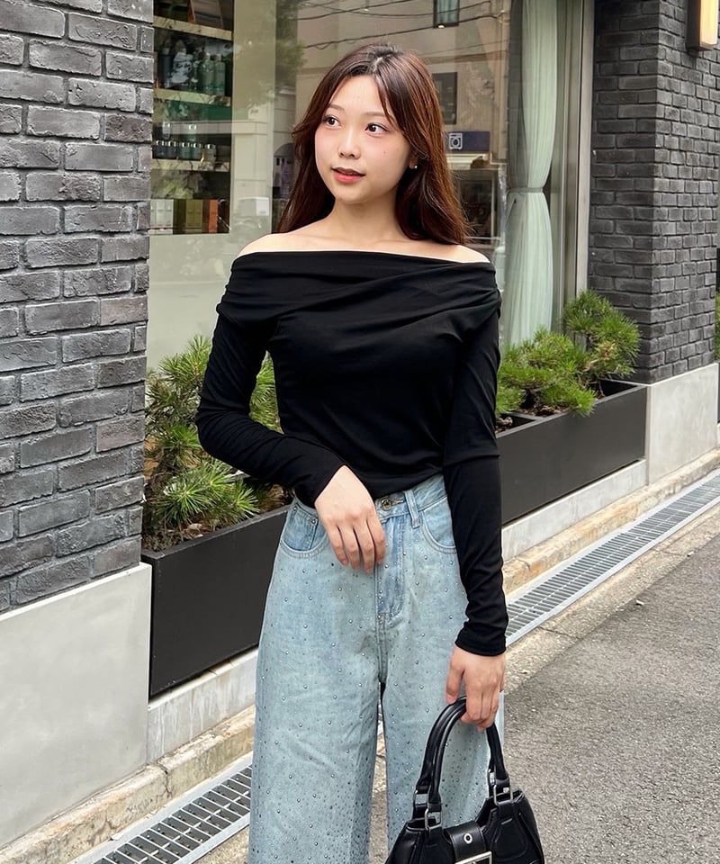 WEB限定】オフショルダートップス | 韓国ファッション 高速ターミナル