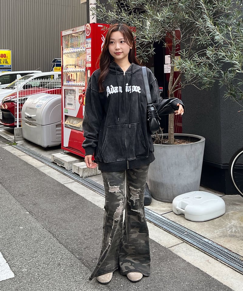 ロゴフードジップパーカー | 韓国ファッション 高速ターミナル