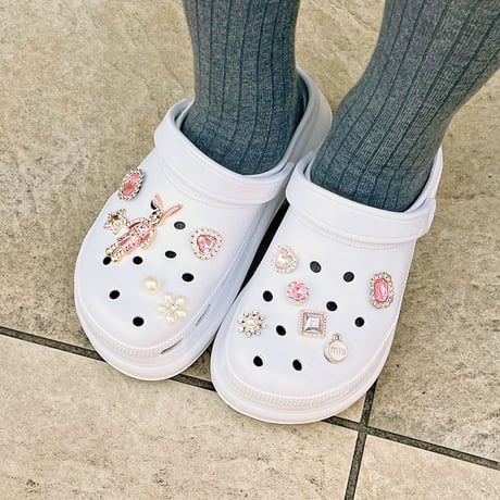 クロックス サイプラス Ⅴ W8 ホワイトW9 レオパード25㎝ 2足