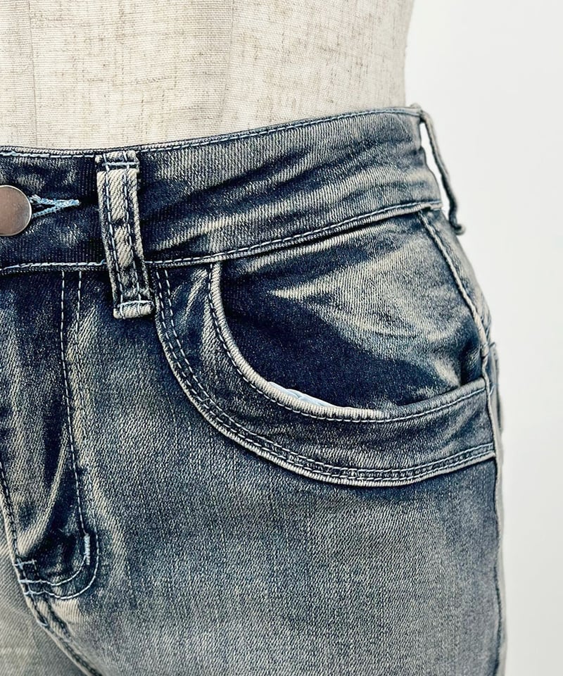 フリンジフレアデニムパンツ | 韓国ファッション 高速ターミナル