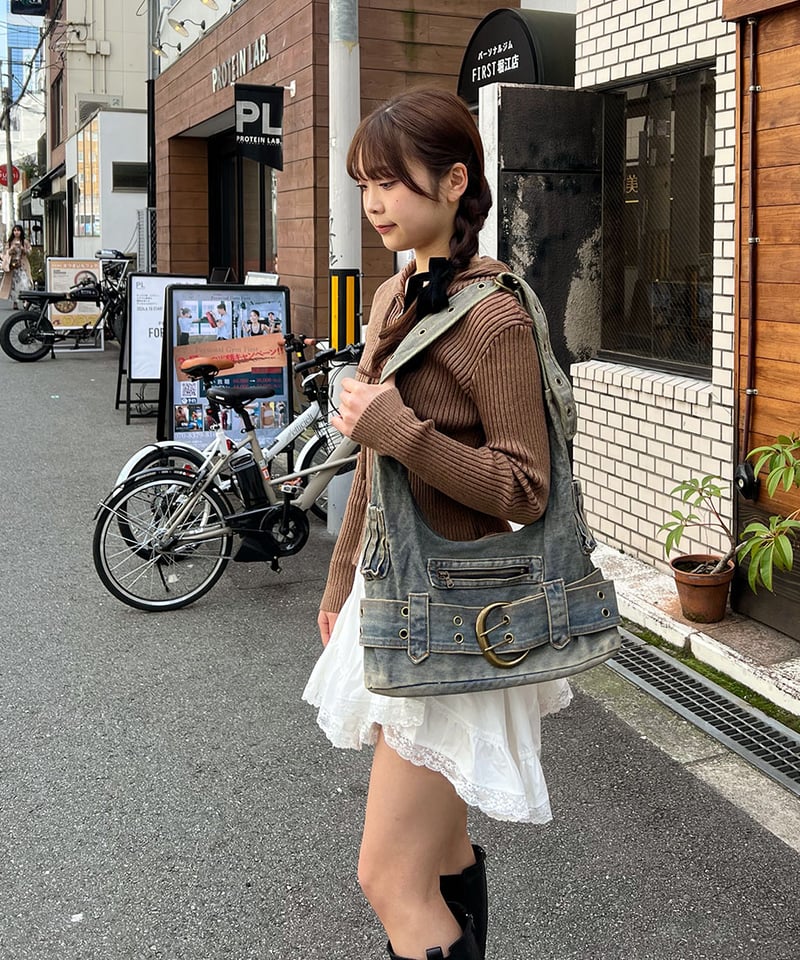 ヴィンテージデニムショルダーバッグ | 韓国ファッション 高速ターミナル