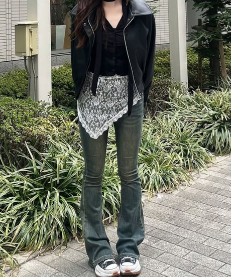 レースレイヤードスカート