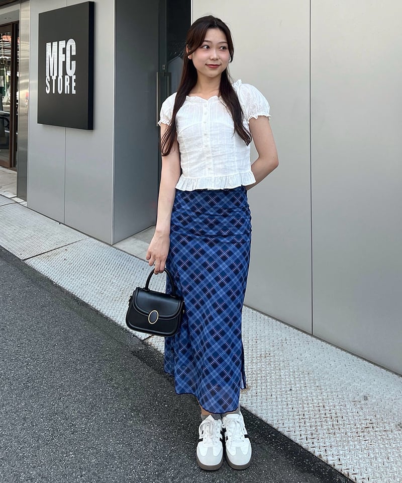 チェックシアースカート | 韓国ファッション 高速ターミナル