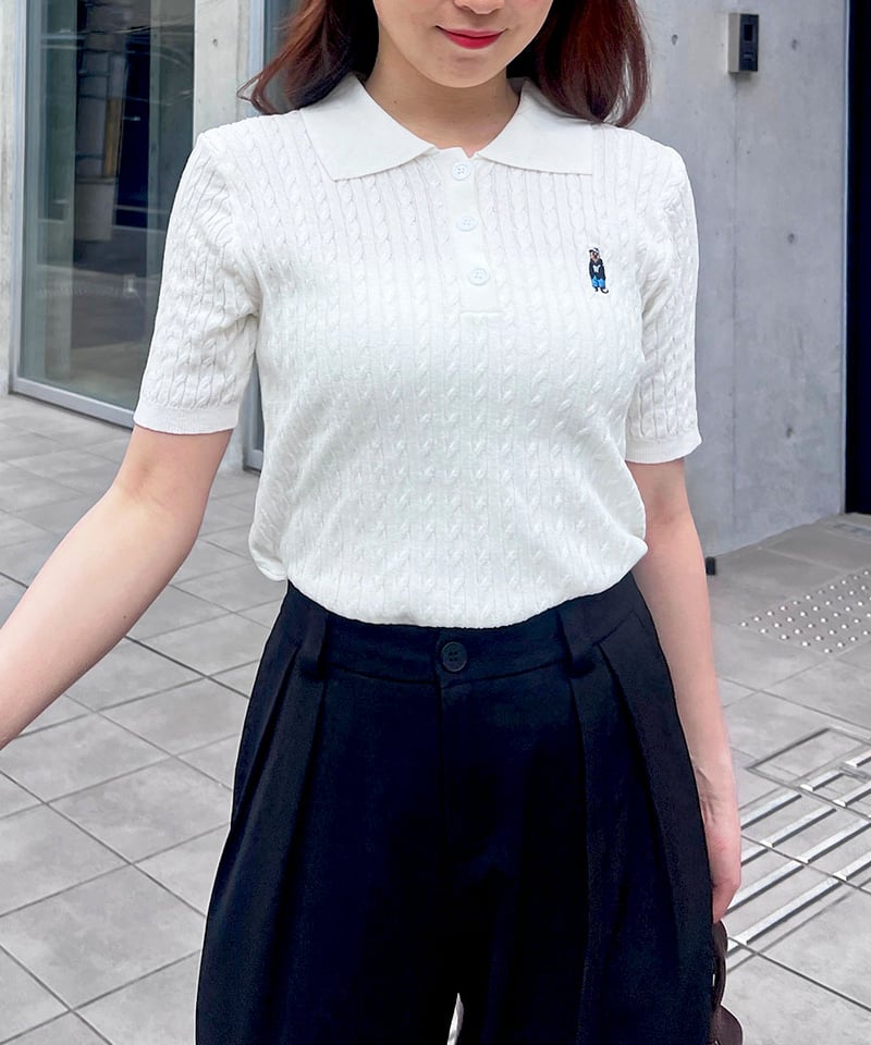 クマ刺繍ポロシャツ風ニット | 韓国ファッション 高速ターミナル クマ刺繍ポロシャツ風ニット | 韓国ファッション 高速ターミナル