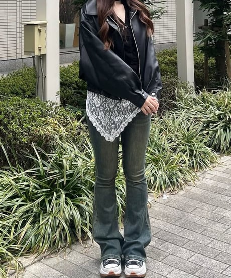 レースレイヤードスカート