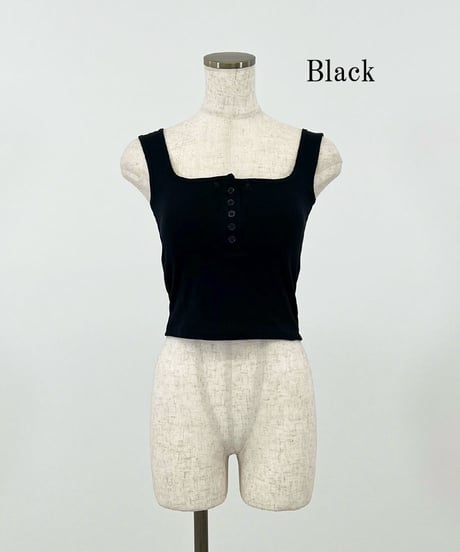 フロントボタンタンクトップ