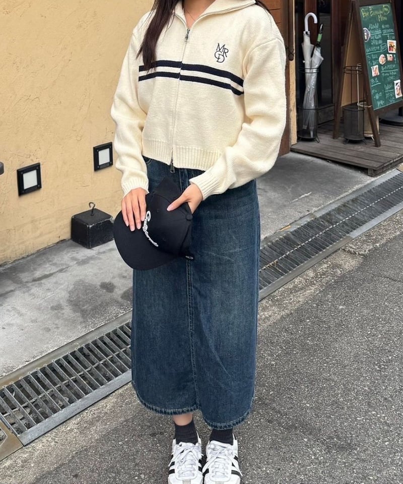 雑誌掲載】ロゴダブルジップニット | 韓国ファッション 高速ターミナル