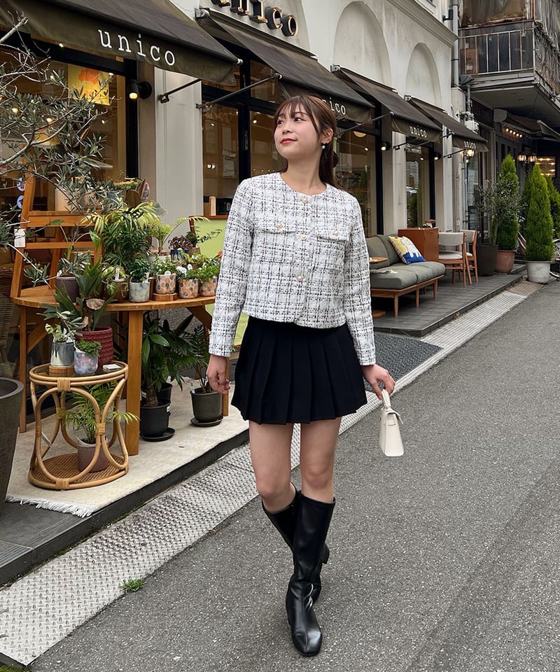 パールボタンツイードジャケット TIME SALE】パールボタンツイードジャケット – BLUE ONLINE