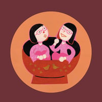 おしるこ椀冷蔵庫マグネット／阿佐ヶ谷姉妹