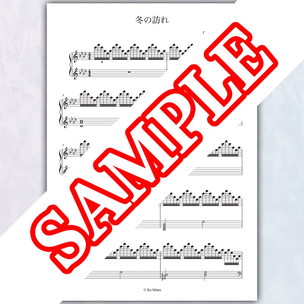 1曲ずつ選べるPDFデータ楽譜】COLORS オリジナルスコア全12曲より | Ko