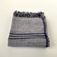 Khadi  cotton  cloth   (blue/Navy line) 75 × 160