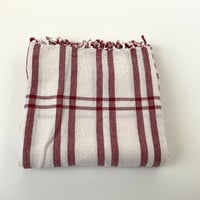 Khadi  cotton  cloth   (white/Red chek) 75 × 160