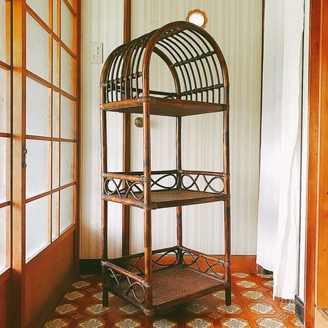 【メンテ済】アンティークの大型収納棚　高さ154.5cm 店舗什器 メンテ済】アンティークの大型収納棚 高さ154.5cm 店舗什器