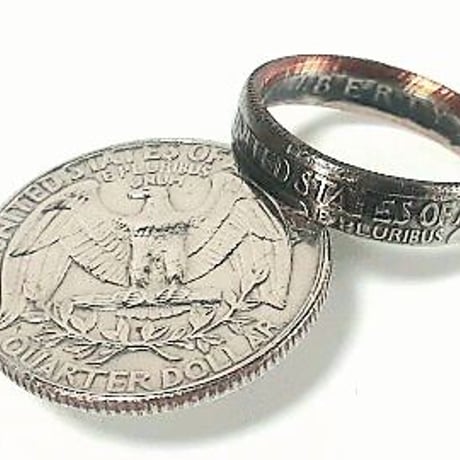 「アメリカ」コインリング   SMALL COIN  25cent　3~23号