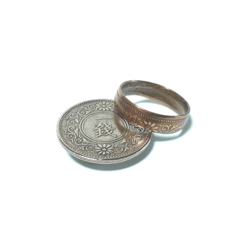 「日本」桐一銭銅貨　十六一重表菊文　SMALL COIN