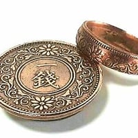 ぼんたんさま製作ご依頼品 大日本帝国10銭＆5銭コインリングセット10号&11号 日本」コインリング 十銭 SMALL COIN | oichi
