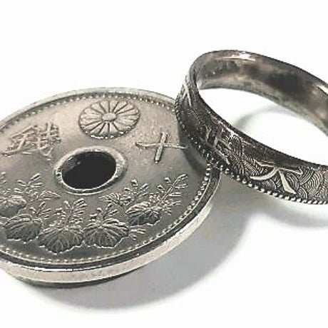 「日本」コインリング　十銭　SMALL COIN