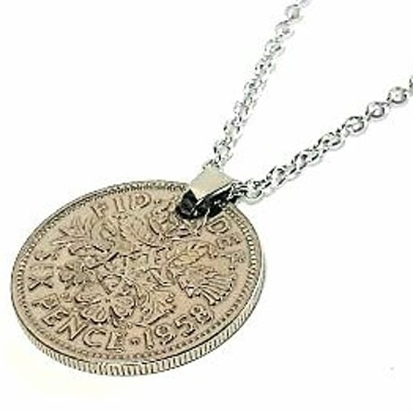 幸せの 6 pence ネックレス　イギリス🇬🇧