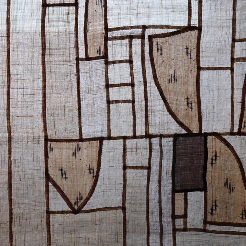 【新品】韓国　手縫い　ポジャギ　麻(モシ) ポジャギ（韓国モシ×古更紗×古麻）／umeki pojagi | somushi webshop