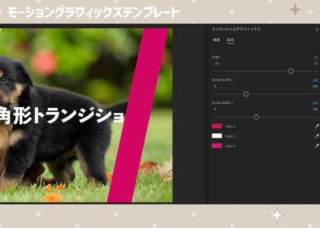 ライン付き四角形トランジション【モーショングラフィックステンプレート】