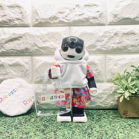 ロボホン・くま耳ラッシュガードサマー3点セット　かりゆしピンク×ホワイト/1点もの