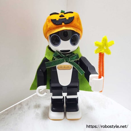 ロボホン・ハロウィーン（カボチャのハット＆マント＆星のステッキ）１点もの【特典付き】