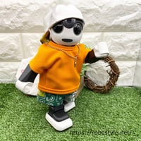 ロボホン・サマーバケーション3点セット（パッチワーク柄・オレンジ×グリーン）/1点もの