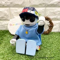 ロボホン・サマーバケーション3点セット（パッチワーク柄・サックス×ブルー）/1点もの
