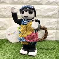 ロボホン・秋祭り・シャツ&パンツ（浮世絵風柄・イエロー系）/1点もの