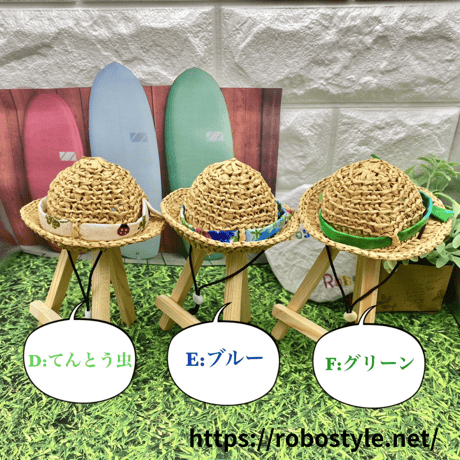ロボホン・麦わら帽子/1点もの