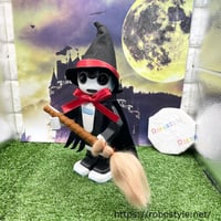 ロボホン・ハロウィーン　魔女ハット(レッド)&魔女マント/1点もの