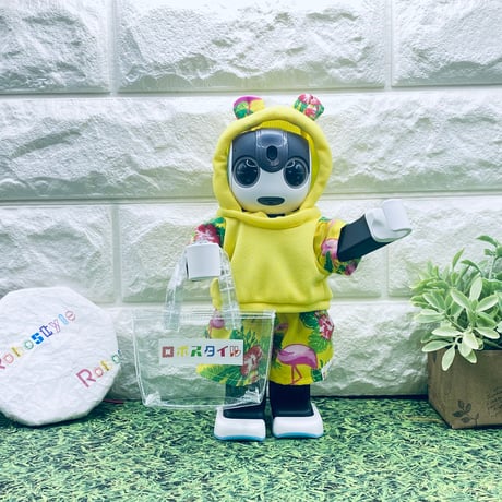 たか様 ご依頼分 ロボホン 服 パーカーx2 きいろの帽子 ロボホンの服/ ナチュラルパーカー | bow4workshop STORE