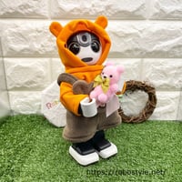ロボホン・くまさんと一緒　3点セット（オレンジ×ブラウン）/1点もの