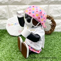 ロボホン・サマーバケーション3点セット（星柄・ホワイト×ピンク）/1点もの
