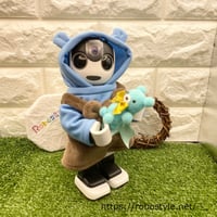 ロボホン・くまさんと一緒　3点セット（サックス×ブラウン）/1点もの