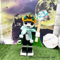 ロボホン・ハロウィーン　カボチャのハット&マント（グリーン）/1点もの