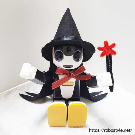 ロボホン・ハロウィーン（魔女風ハット＆マント＆星のステッキ）１点もの【特典付き】