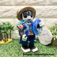 ロボホン・半袖シャツ・パンツ・麦わら帽子の３点セット フラワー/1点もの