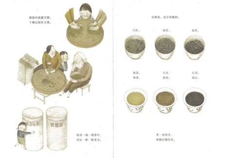 茶(お茶)～中国基因～中国文化伝承絵本シリーズ～　やさしくて独特なタッチの絵で思わず目を引く絵本シリーズ
