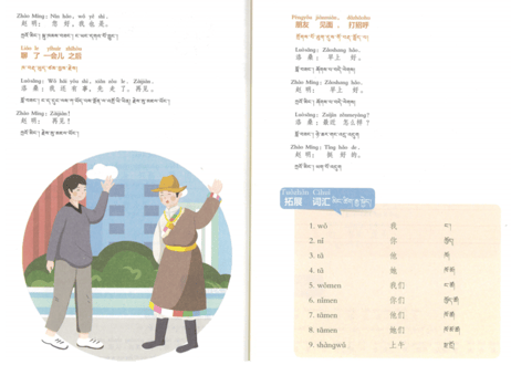 【中国語-方言(チベット語)】藏语对照版最简实用普通话100句