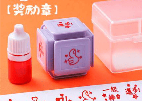 【学習グッズ】ほめ言葉ハンコ(6面)　教師用