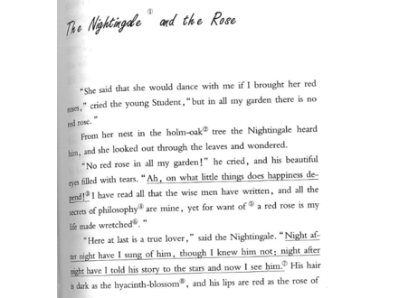 【小説：中国語・英語版(２冊セット)】夜莺与玫瑰 & THE NIGHTINGALE AND THE ROSE（ナイチンゲールとばらの花）著：オスカー・ワイルド　※中国語版と英語版の２冊セットです