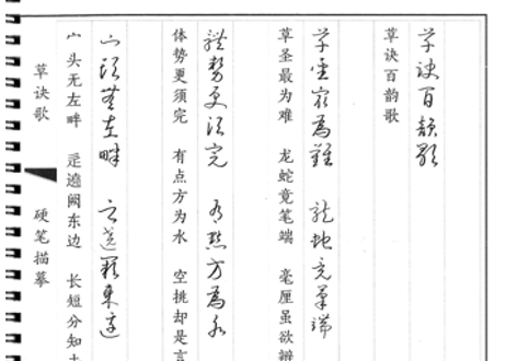 草诀歌 （硬笔 苗红本）