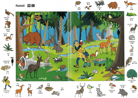 【BEILING(贝灵)】２か国語（中・英）1,000語 イラスト単語辞典　中学生・高校生・大学生・社会人向けおすすめの中国語教材 ※別売りの【BEILING(贝灵)】のタッチペン対応（中・英）