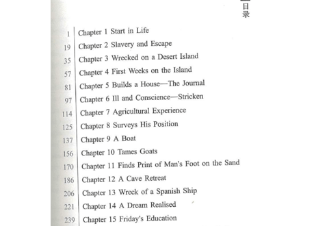 【小説：中国語・英語版(２冊セット)】鲁滨逊漂流记 & ROBINSON CRUSOE（ロビンソン・クルーソー）著：ダニエル・デフォー　※中国語版と英語版の２冊セットです