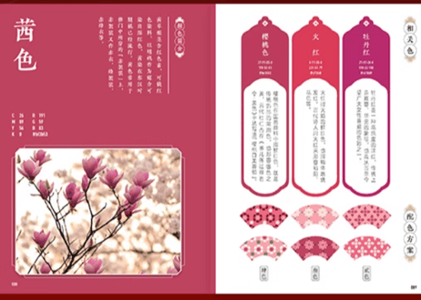 【中国文様】中国颜色　东方美学口袋书 　ハンディサイズ